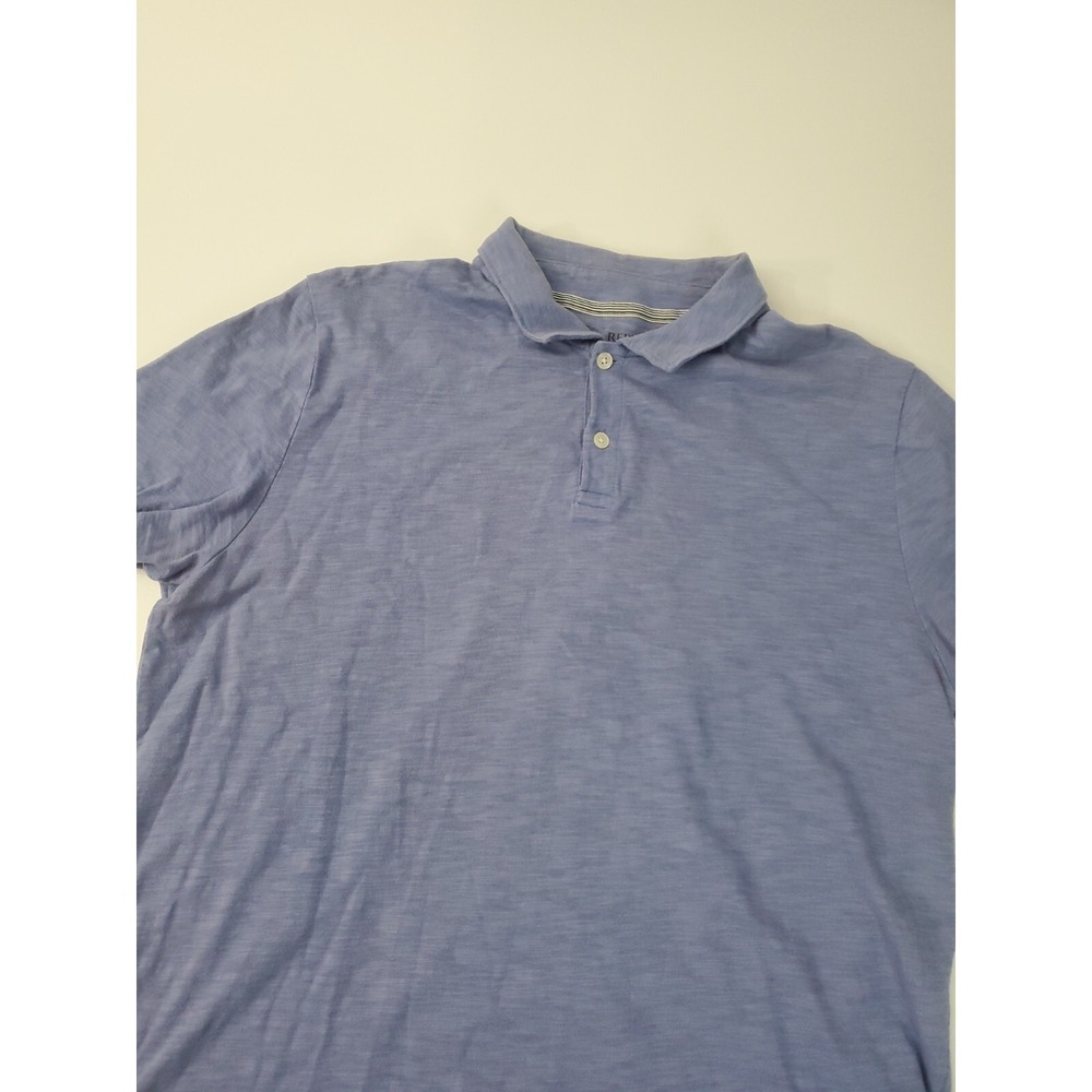 Banana‎ Republic Mens Short Sleeve Slub Knit Polo Shirt Blue Large